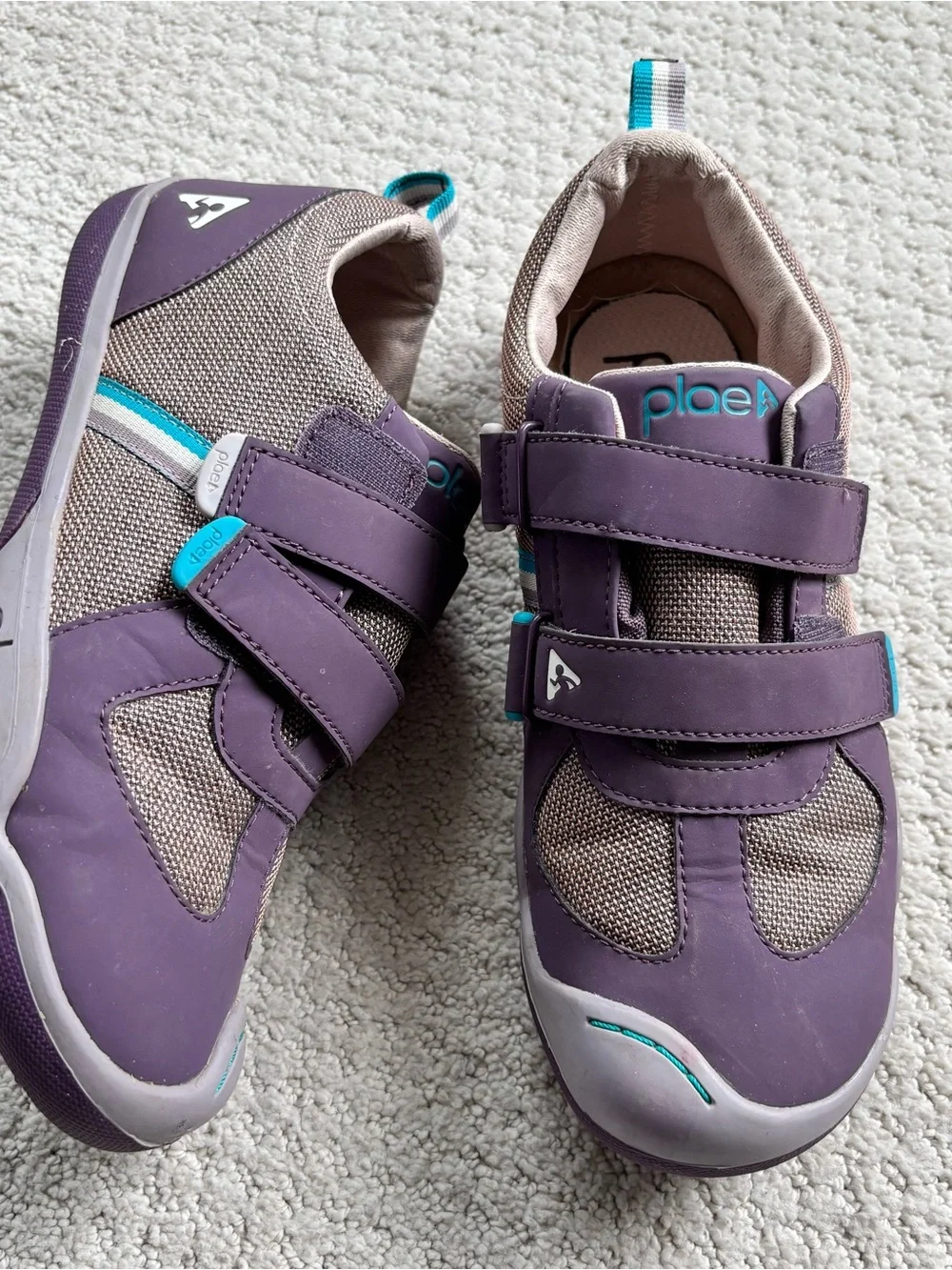 Plae Kids Purple & gray Charlie Velcro Sneakers